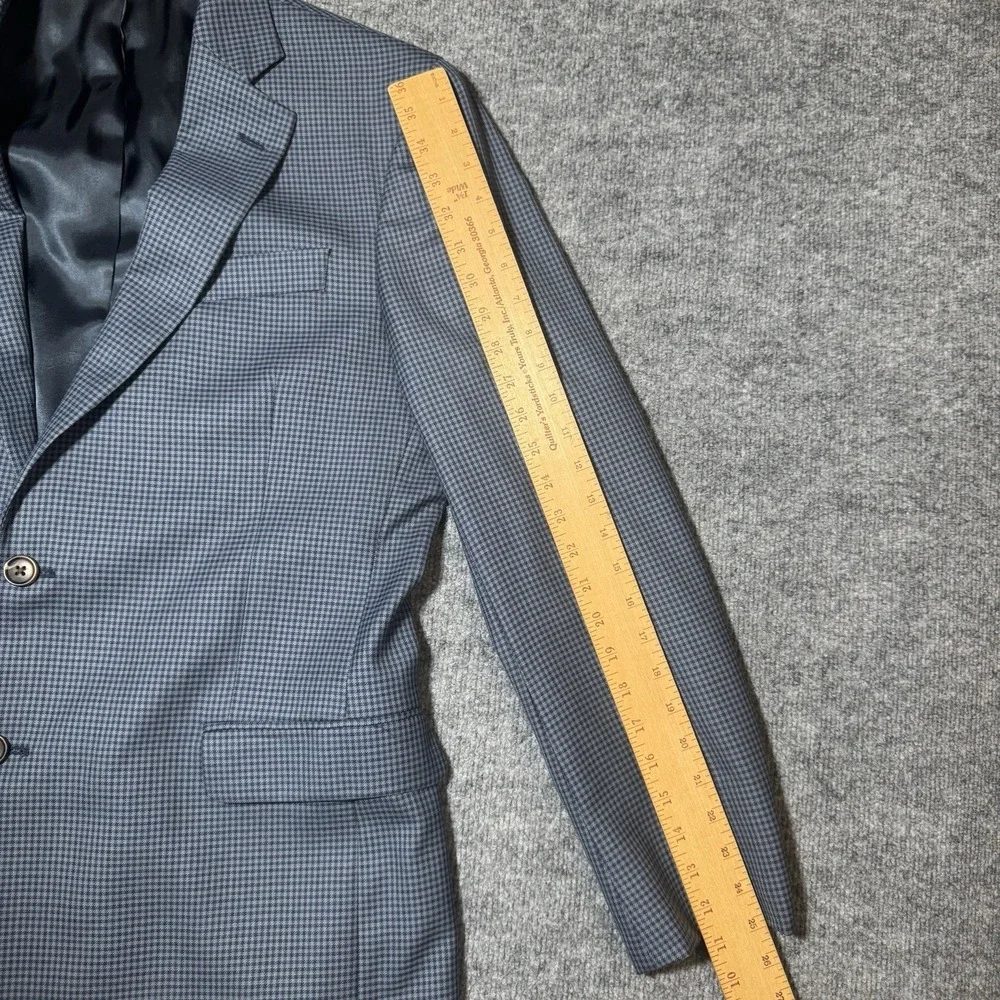 Brook Brothers 346 Fitzgerald Fit Blue Plaid Check Wool Blazer Men's Size‎ 41R